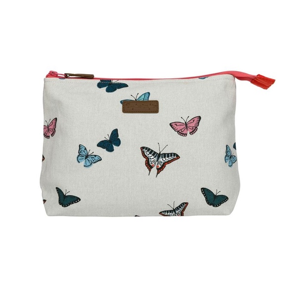 New 2 Butterfly Canvas Makeup Bags - Picture 3 of 3